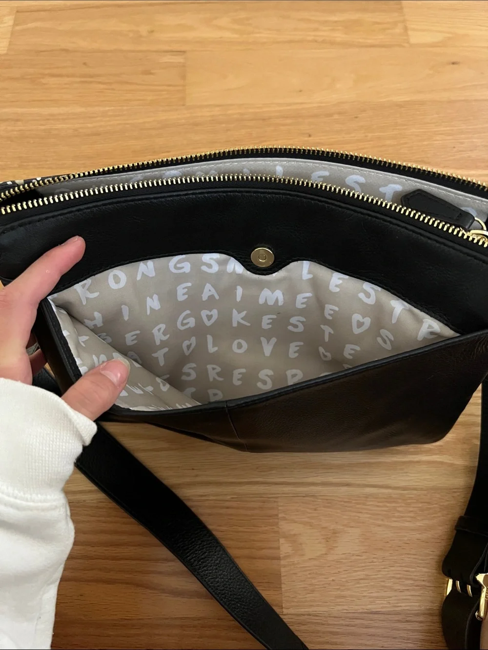 Aimee Kestenburg Black and White Butterfly Print Crossbody Bag